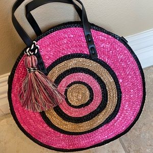 Rebecca Minkoff straw circle tote